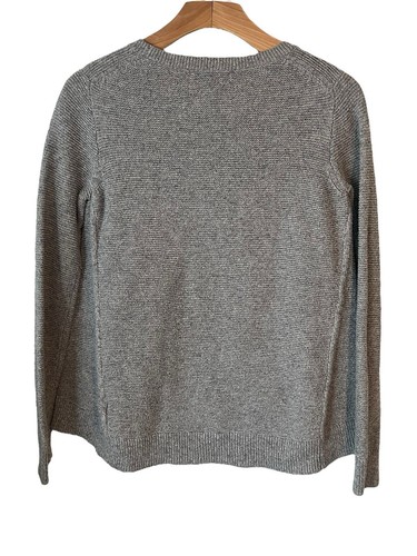 Suéter Madewell Para Mujer Talla S Gris Cuello Redondo Manga Larga Tejido Calce Relajado - Imagen 9 de 9