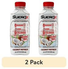  2 pack Suerox Coconut Electrolyte Drink, Hydration Zero Sugar, 21.3 fl oz