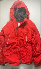 Lands' End Kids Heavy Jacket Hooded Red Size L 14-6 