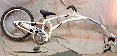 #ad 2010 Trail A Bike Folder 20quot; Kids Bike Attachment Pull A Long Steel White Cafe $164.99