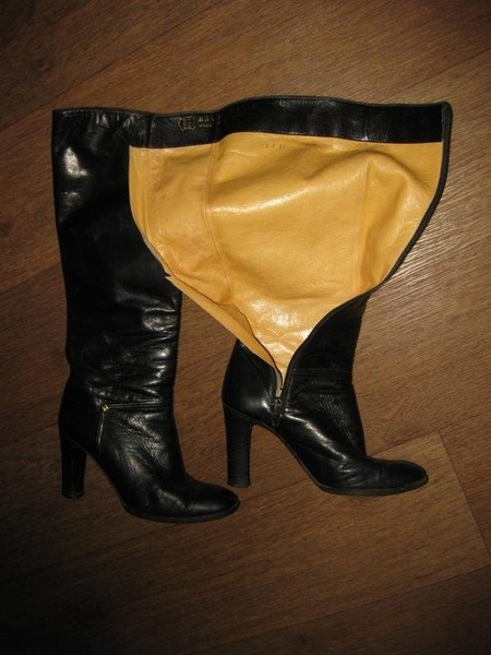 Women Bruno Magli Boots Black Leather 35.5
