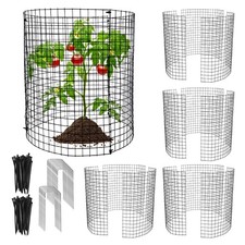 15 PCS Round Plant Protector from Animals, 5 Pack 5 12'' x 12'', Black