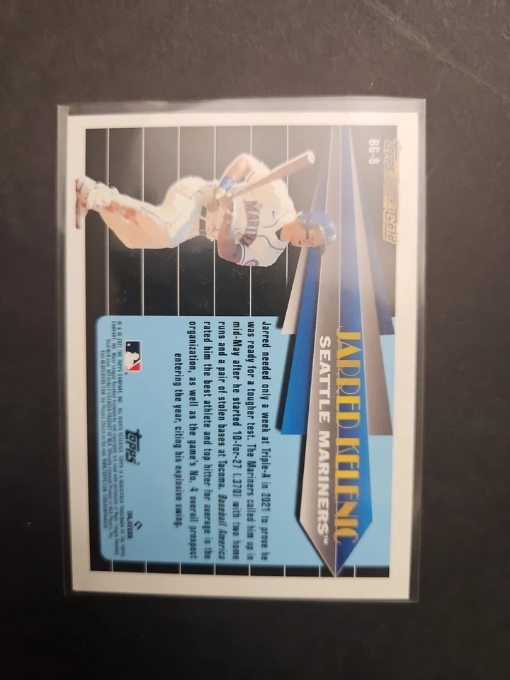 2021 Topps Update Series - Topps Black Gold Jarred Kelenic #BG-8 (RC) - Image 2 of 2