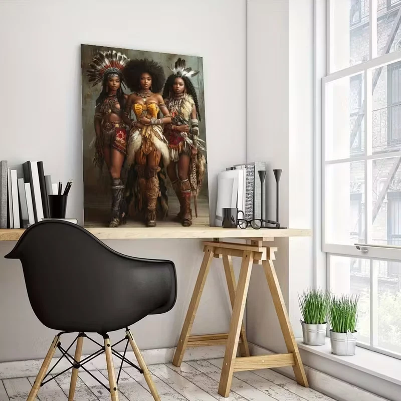 Black Elegant Sexy African Beautiful Woman Canvas Painting Print 24x36 decor - Image 2 of 3