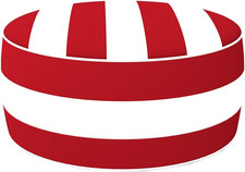 Pouf Gonfiabile, Pouf Da Esterno, Poggiapiedi Gonfiabile, Ø53X23 Cm, Motivo a St