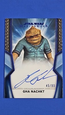 Ron Perlman - 2025 Star Wars Masterwork Autograph Voice of Gha Nachkt  Blue