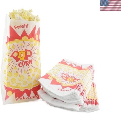 Bulk 1 oz Popcorn Bags - Vibrant Burst Design for Snack and Serve Convenience