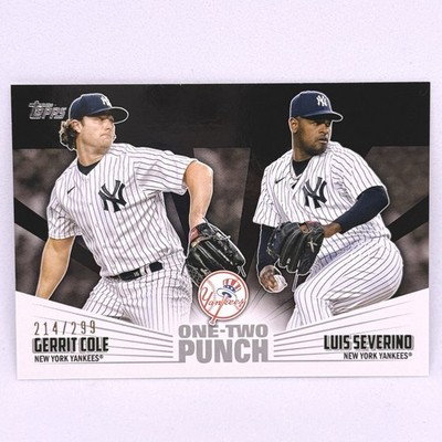 Gerrit Cole & Severino 2023 Topps Series 1 NYY BLACK /299 One-Two Punch #12P-8