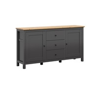 Sideboard - Graphit - Artisan Eiche - 186 Cm Sideboard Kommode Tv Sideboard