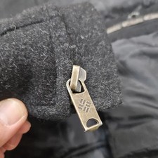 Columbia Charcoal Gray 2000s Wool Bomber Jacket Large