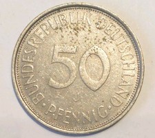 Coin Germany: 50 Pfennig 1972 J