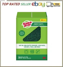 Scotch-Brite Heavy Duty Industrial Scour Pads - 20 Count Pack - Commercial Clean