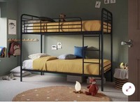 Bedroom clear-out, two black metal bunk beds, new, ideal for Rbnbs and hostels