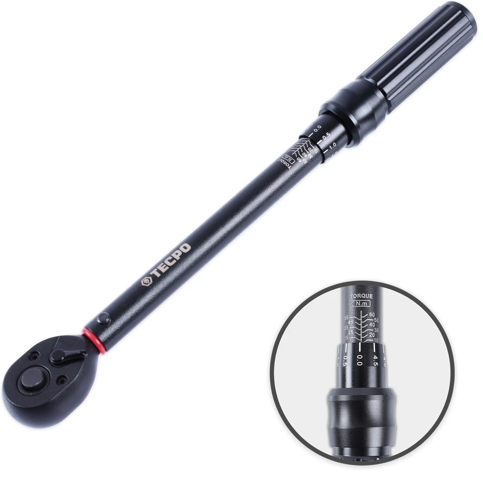 TECPO MOTORRAD DREHMOMENTSCHLÜSSEL SET 3/8" 5-60Nm SCHLÜSSEL FEINE ABSTUFUNG 0,5 - Bild 3 von 4