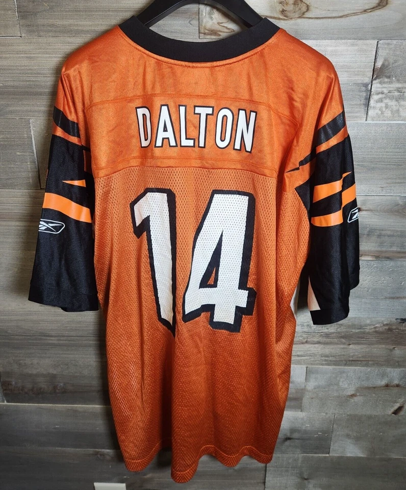 Camiseta naranja para hombre NFL Cincinnati Bengals Reebok Andy Dalton #14 talla XL Foto 2 de 4