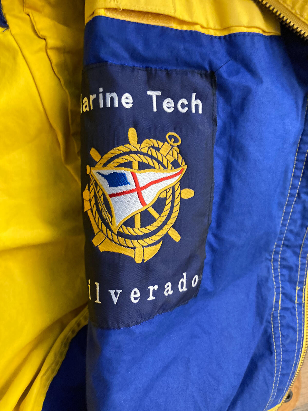 Vintage Mens Marine Tech Silverado Yellow Windbreaker… Gem