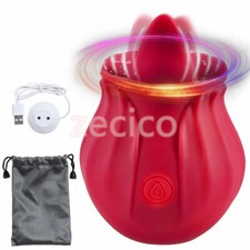10 Speeds-Rose-Vibrator-Silicone-Powerful-Massager-Rechargeable Women Adult Gift