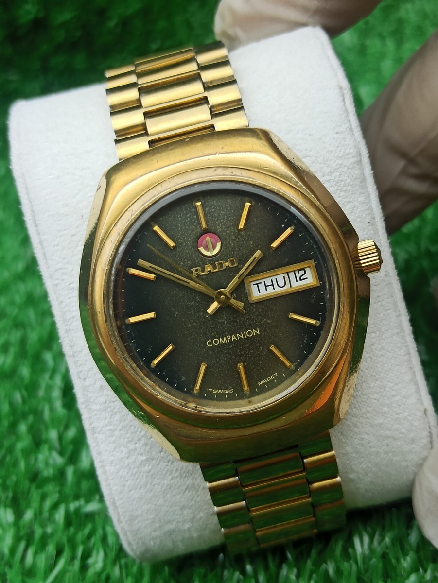 ORIGINAL RADO COMPANION WATCH AUTOMATIC 70s SWISS RARE GOLD PLATED