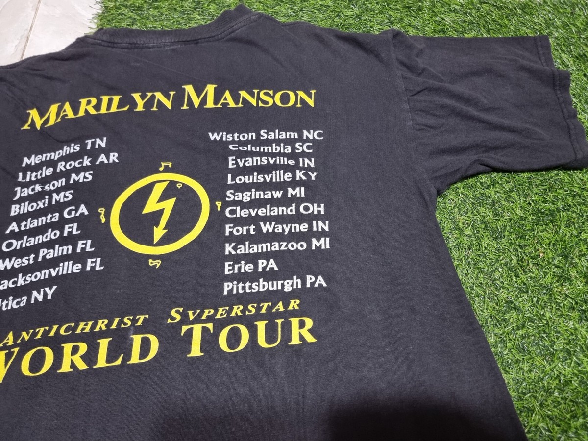 rare 90s Vintage 1997 Marilyn Manson Tour T Shirt Size L | eBay