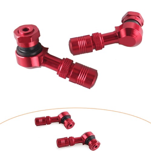 Pair 83 Degree Universal Valve Stems For HONDA YAMAHA KAWASAKI SUZUKI BMW Red - Picture 2 of 6