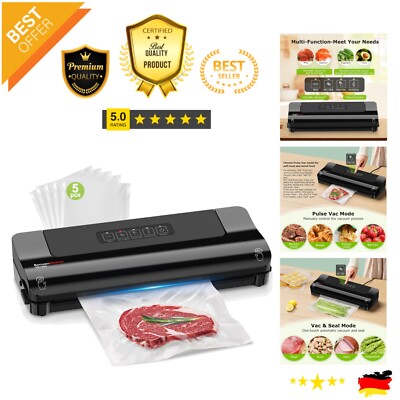 Robuster Vakuumierer für Lebensmittel mit automatischer Versiegelung und Zubehör