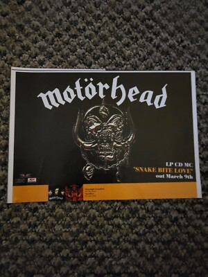 BEL7 ADVERT 5X8 MOTORHEAD : SNAKE BITE LOVE