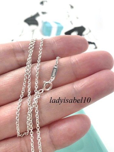 Tiffany & Co Silver Blue Enamel Cup Cake Charm Thick Necklace Silver 18" w/ Box - 第 9/9 張圖片