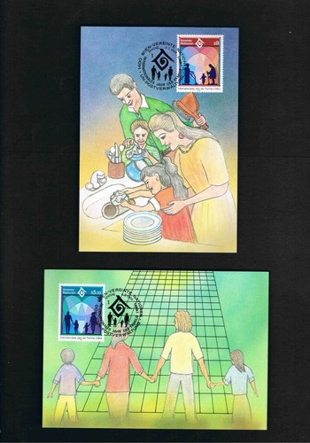 2 UNO -Wien- Maximumkarten Mi. Nr. 160-161 " Internationales Jahr der Familie "