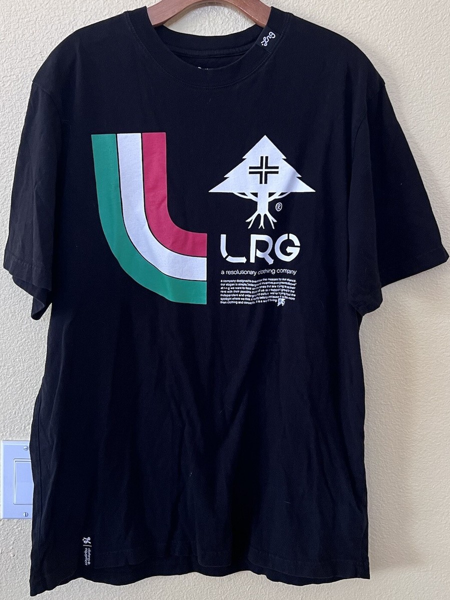 T-shirt LRG (Lifted Research Group) - Motif Arbres/plantes - Taille M - Noir Et Blanc - Occasion Très Bon état