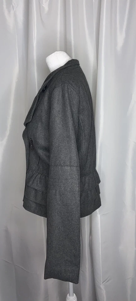 Abrigo gris de lana para mujer Yoki talla M (P) Foto 4 de 4