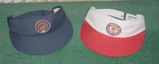 2 Vintage Eisenhower Classic Society Sun Visors Golf Red & Blue Estate Sale