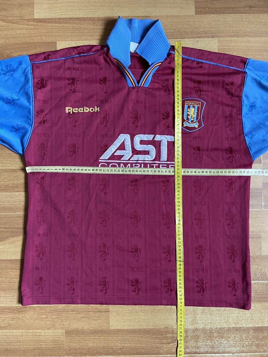 ASTON VILLA 1995 1997 HOME FOOTBALL SHIRT SOCCER JERSEY REEBOK sz