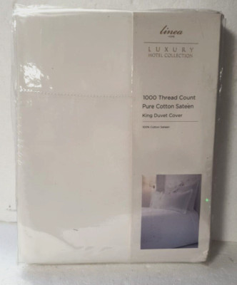 House Of Fraser 1000 Fadenzahl Reiner Baumwollsatin King/Groß Bettbezug SS11 34