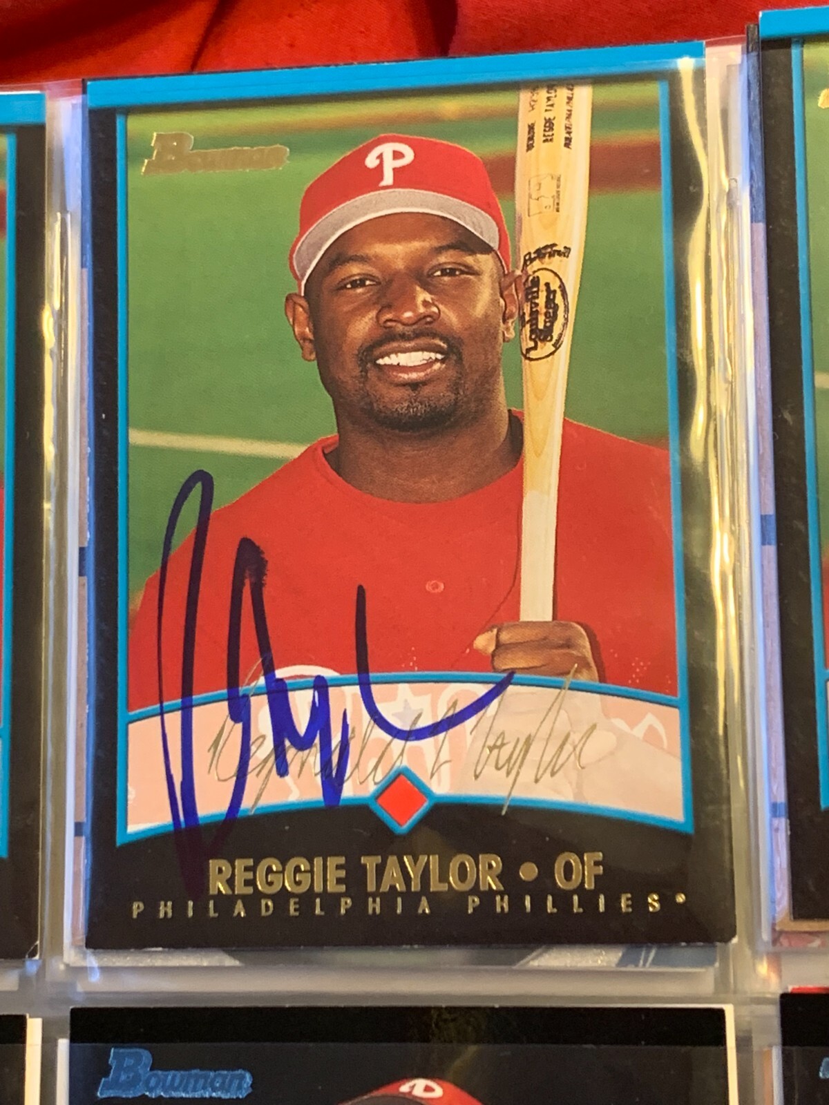 REGGIE TAYLOR AUTOGRAPHED SIGNED 2001 BOWMAN GOLD CARD PHILLIES COA | eBay