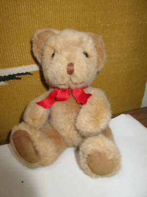 Vintage Smal Tan Russ Berrie TEDDY BEAR 6” Stuffed Animal Item