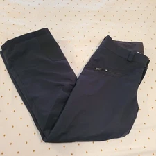 Obermeyer Ski Pants Womens 12 Black Windbreaker Snow Winter Zipper Straight Leg