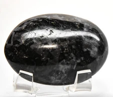 2.3" 80g Indigo Gabbro Palm Stone Polished Mystic Merlinite Crystal - Madagascar