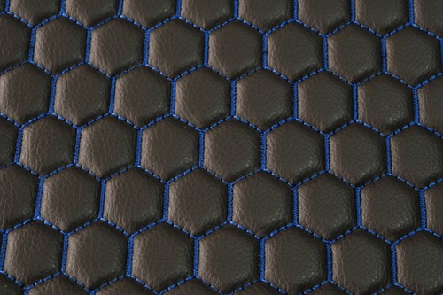Hexagon Vinyl Grain Quilted Faux Leather Upholstery Fabric | 55" Honeycomb - Picture 13 of 17