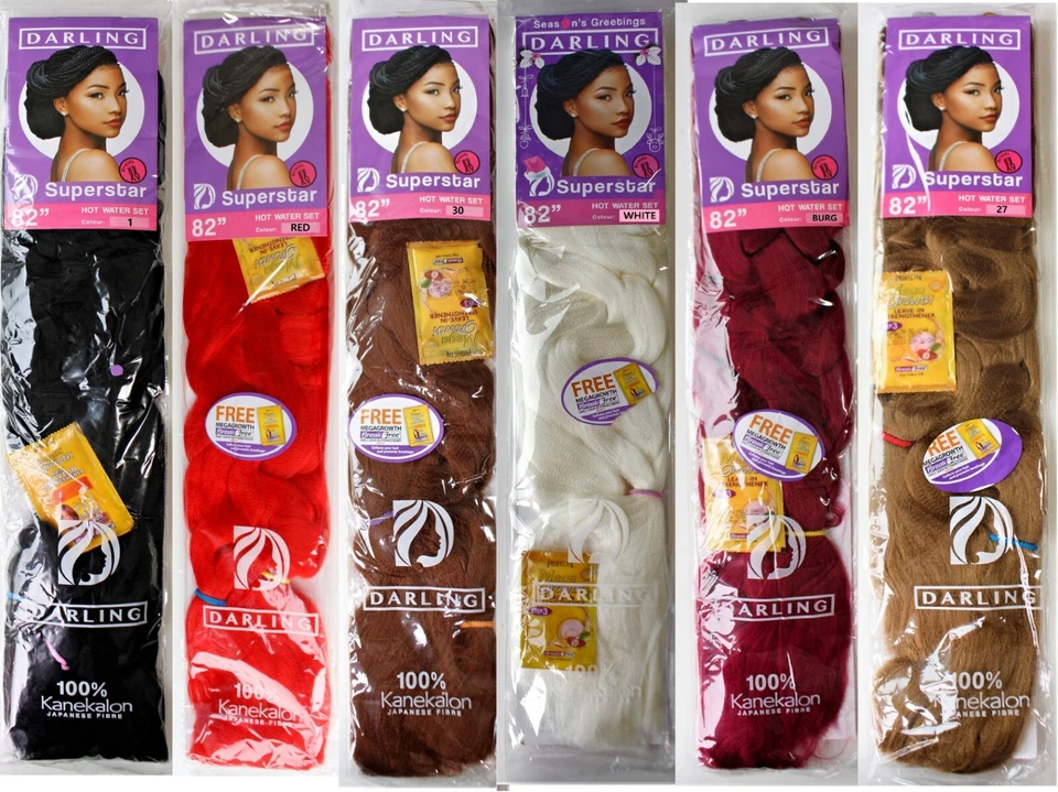 Darling Super Star Flechten Haarverlängerung Jumbo Pack 230g Länge 82" UK Verkäufer