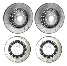 SHW OEM Front 375mm and Rear 330mm Drilled Brake Disc Rotors Kit For Audi RS5