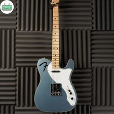 Custom Blue TL Electric Guitar 22 Frets 6 String SS Pickups Semi Hollow Body