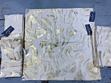 Rizzy Home 4 Pillow Shams 20 x 20 Gold NWT