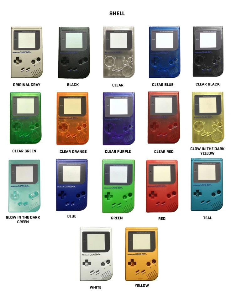 Bateria recarregável Nintendo Game Boy original DMG V5 PRO IPS ESCOLHA SUA COR! - Imagem 2 de 4