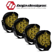 Baja Designs (4) LP9 Sport Amber Spot Beam 5000K LED Light Pods 6,500 Lumens