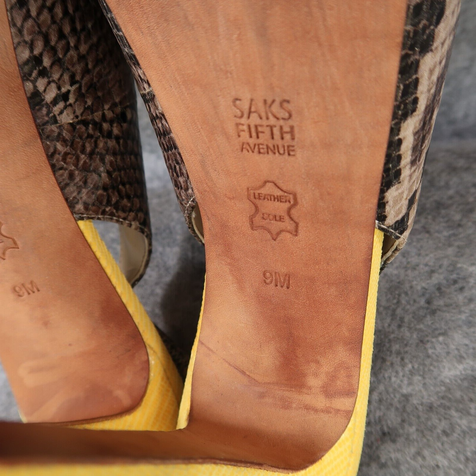Saks Fifth Avenue Shoes Womens 9 Platform Pumps Slingback Peep Toe ...
