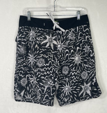 Quicksilver Highline Black  White Floral Boardshorts Swim Surfer Men  s Size 29