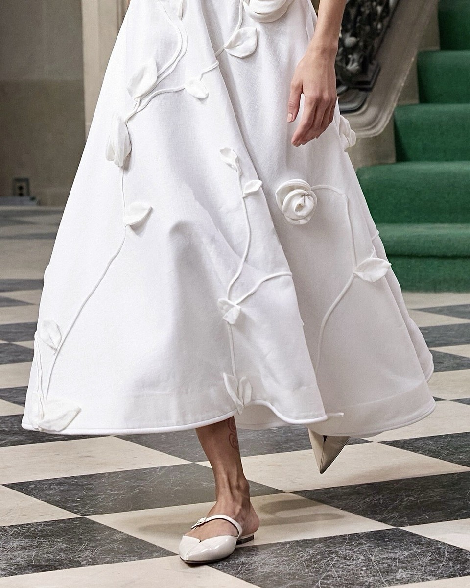 【送料&関税込】Zimmermann matchmaker Floral Flare Skirt NEW $1,750 Zimmermann Matchmaker Rose Appliqué Flare White