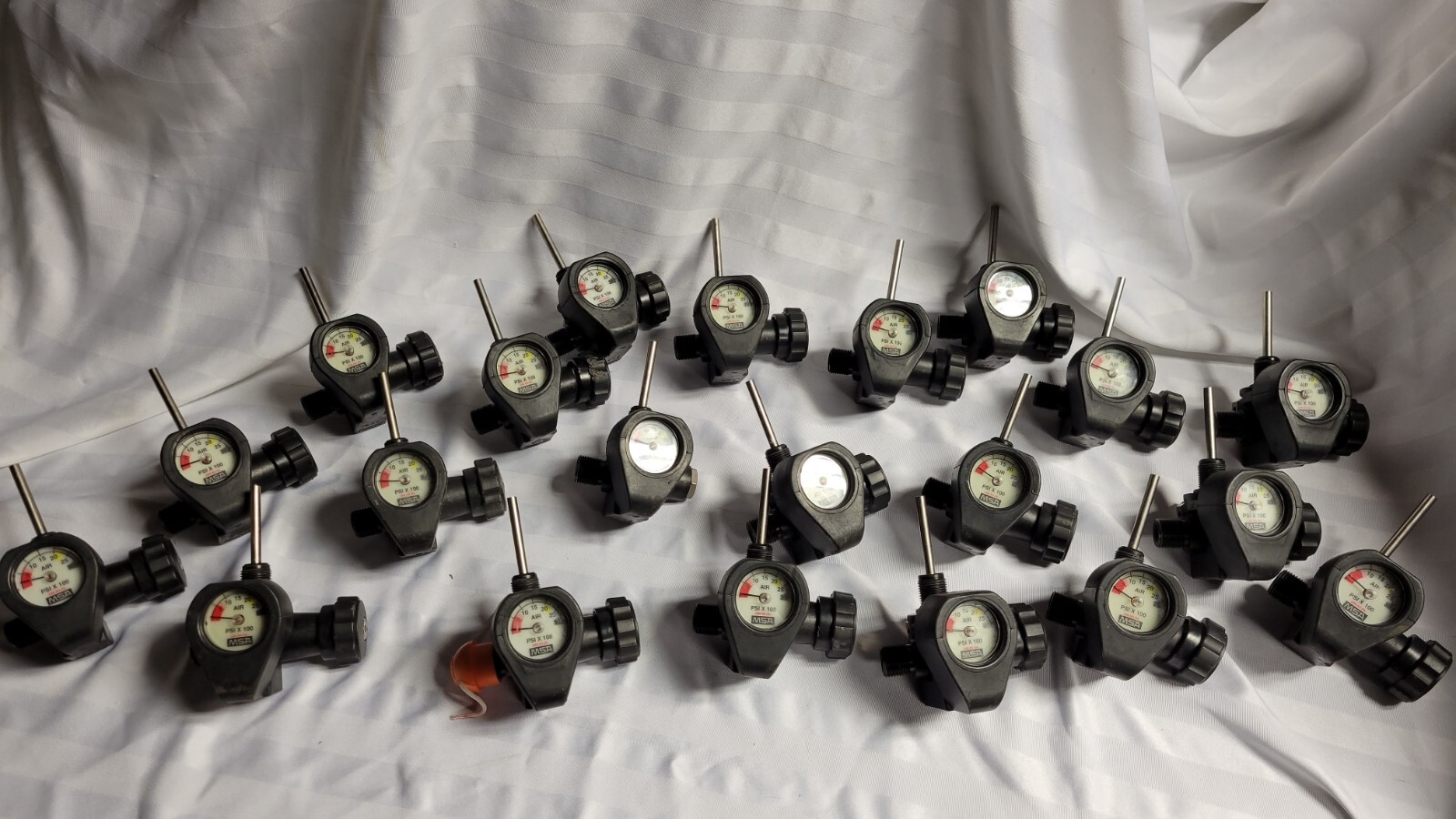 MSA 2215 PSI X 100 Cylinder Valve Assembly SCBA Bottle TANK GAGE - LOT OF 21