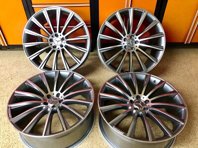 20 INCH MERCEDES GUNMETAL MULTISPOKE RIMS WHEELS SET4 NEW CLS550