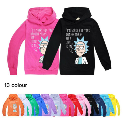 New Rick and morty Boys Girls Hoodies Casual Long Sleeve Hooded Sweatshirt Tops - Picture 1 of 19